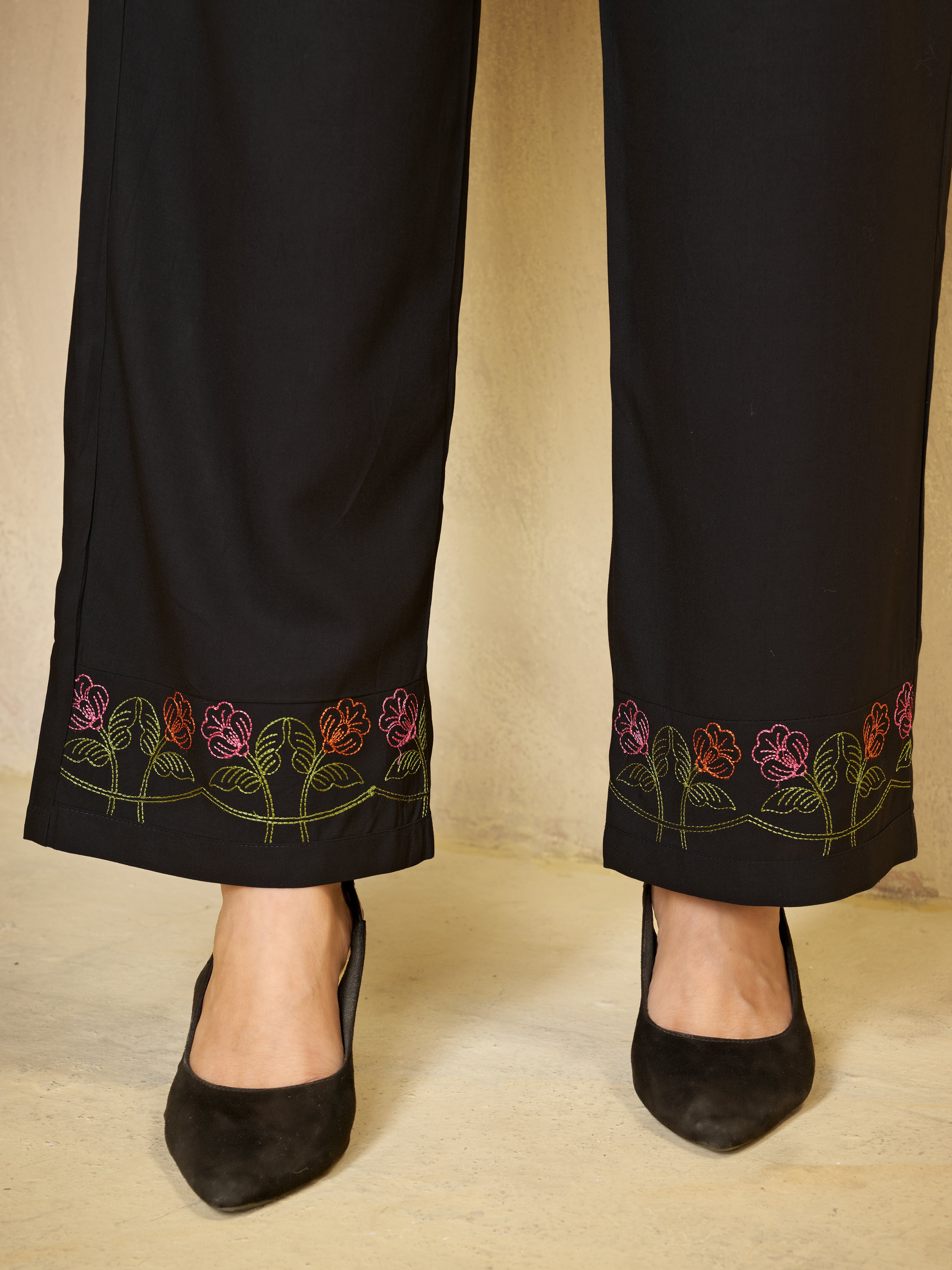 Premium Heavy Viscose Rayon Embroidered Co-Ord Set with Straight-Cut Pant