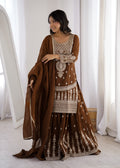 Pure Fox Georgette Laheriya Print Anarkali Suit Set with Pant and Dupatta