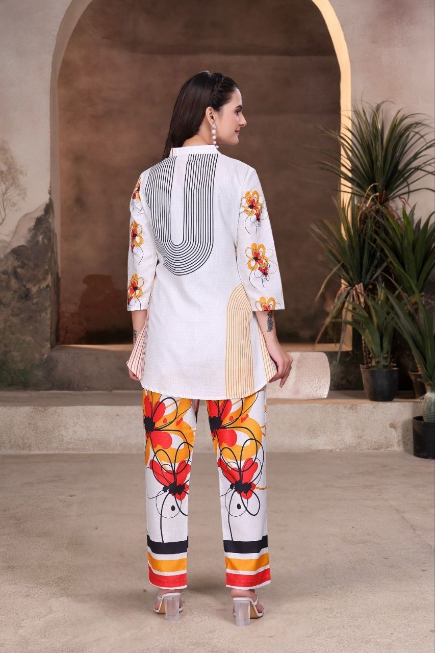 Digital Printed Magic Slub Co-Ord Set for Women