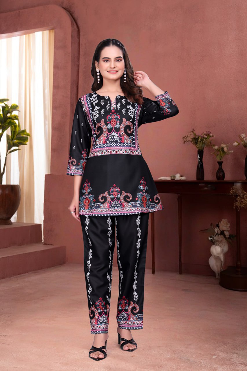 Digital Printed Magic Slub Co-Ord Set for Women