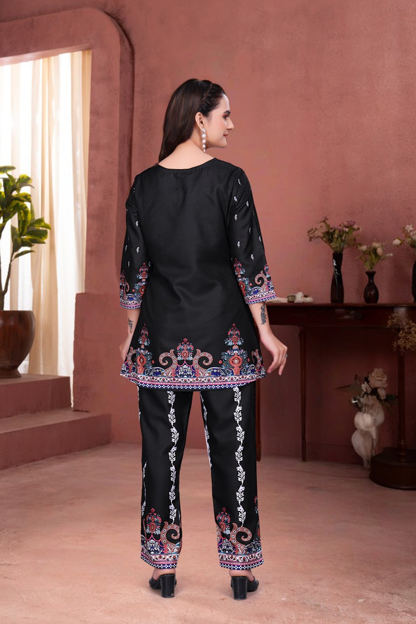 Digital Printed Magic Slub Co-Ord Set for Women