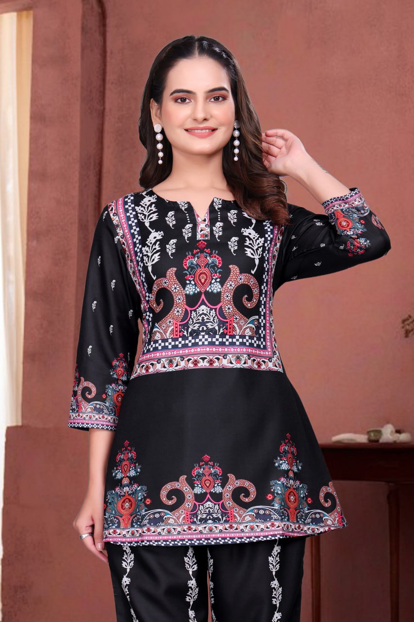 Digital Printed Magic Slub Co-Ord Set for Women