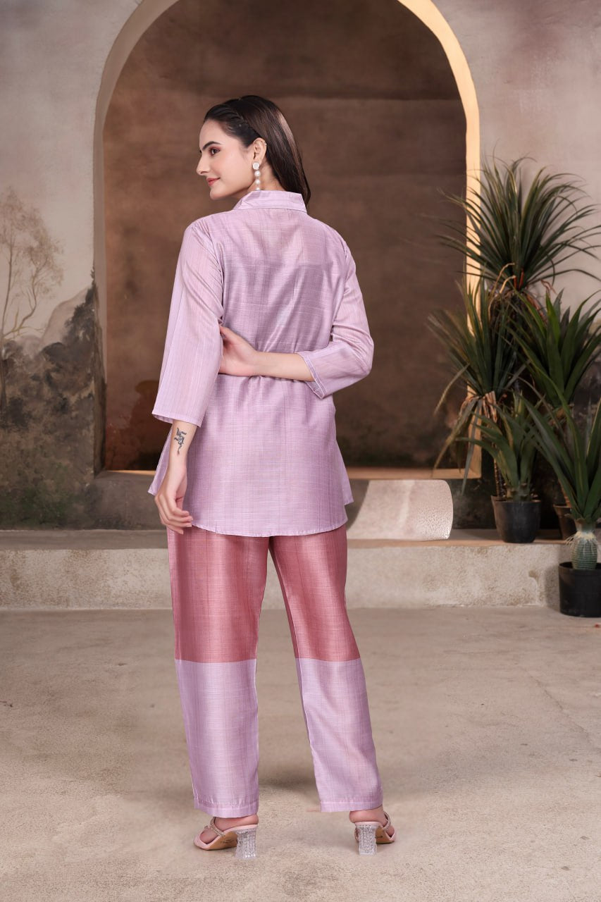 igital Printed Vertican Fabric Co-Ord Set for Women