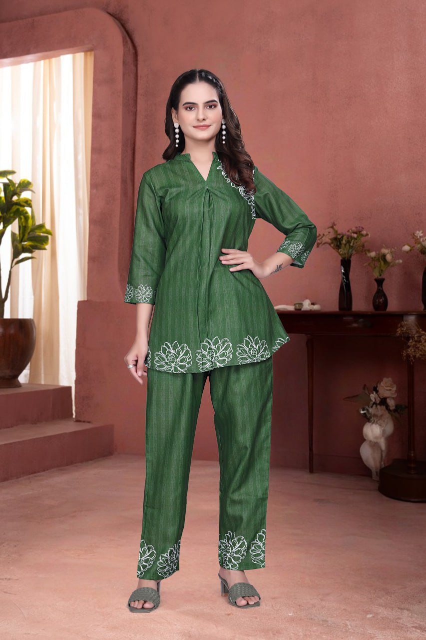 Digital Printed Magic Slub Co-Ord Set for Women