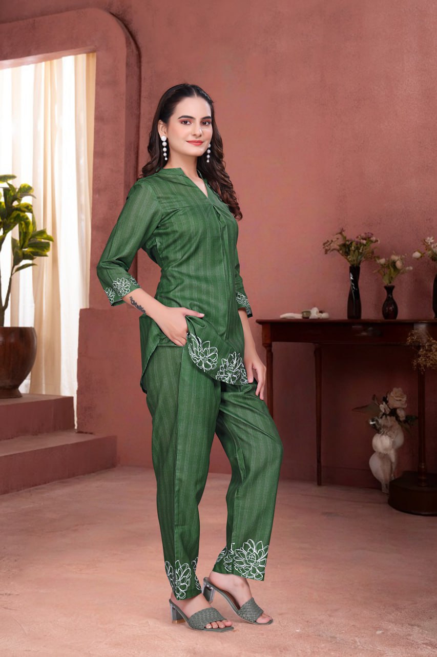 Digital Printed Magic Slub Co-Ord Set for Women