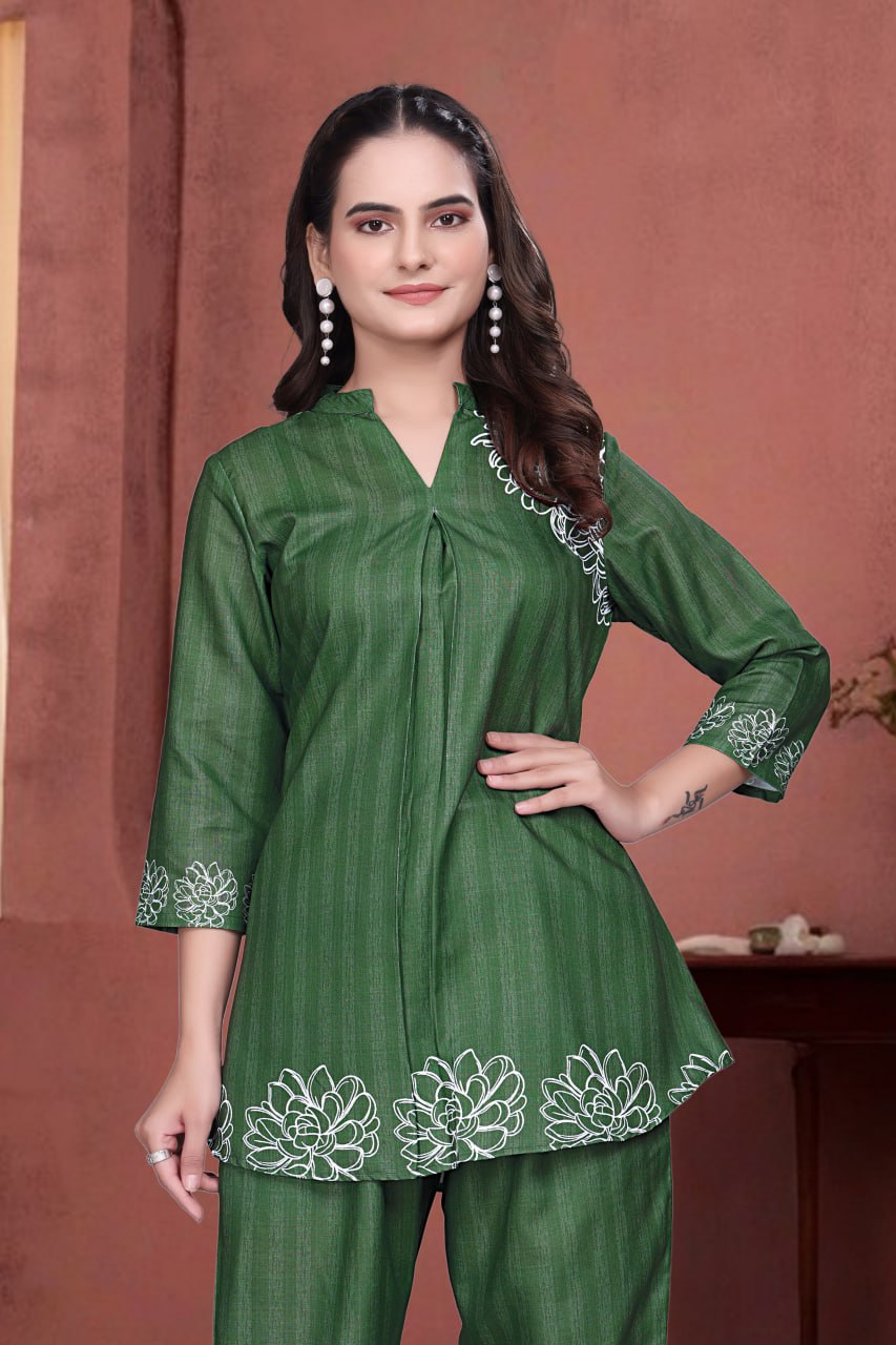 Digital Printed Magic Slub Co-Ord Set for Women
