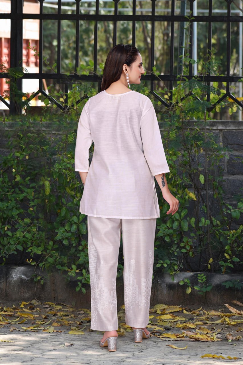 Digital Printed Vertican Fabric Co-Ord Set for Women