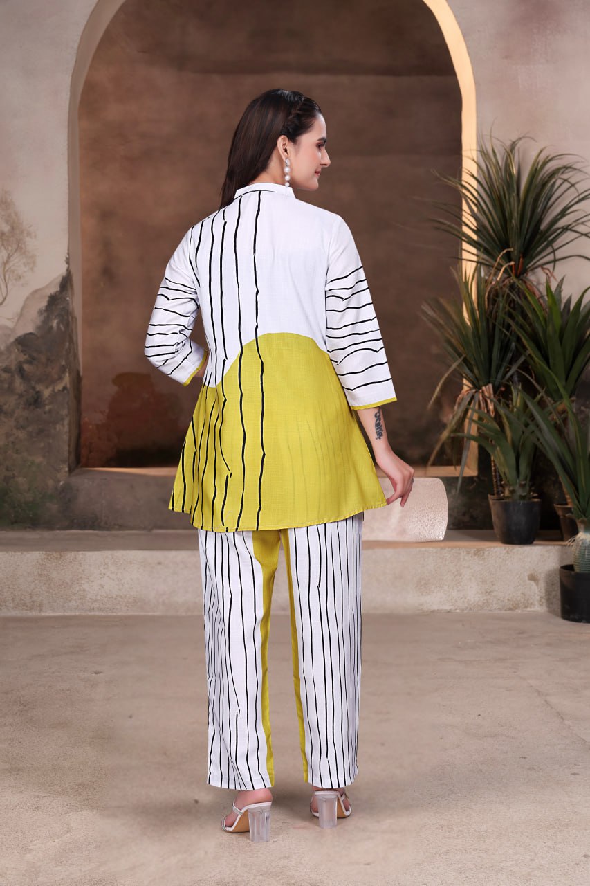 Digital Printed Magic Slub Co-Ord Set for Women