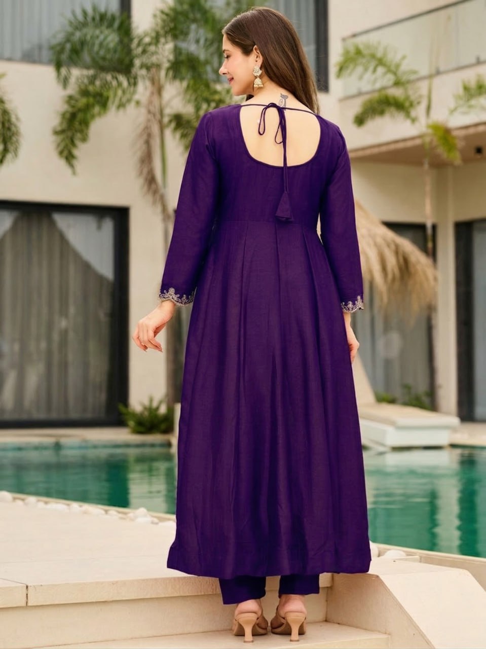 Vichitra Fabric Straight Kurta Pant Dupatta Set