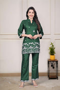Women's Embroidered Rayon Summer Co-Ord Set
