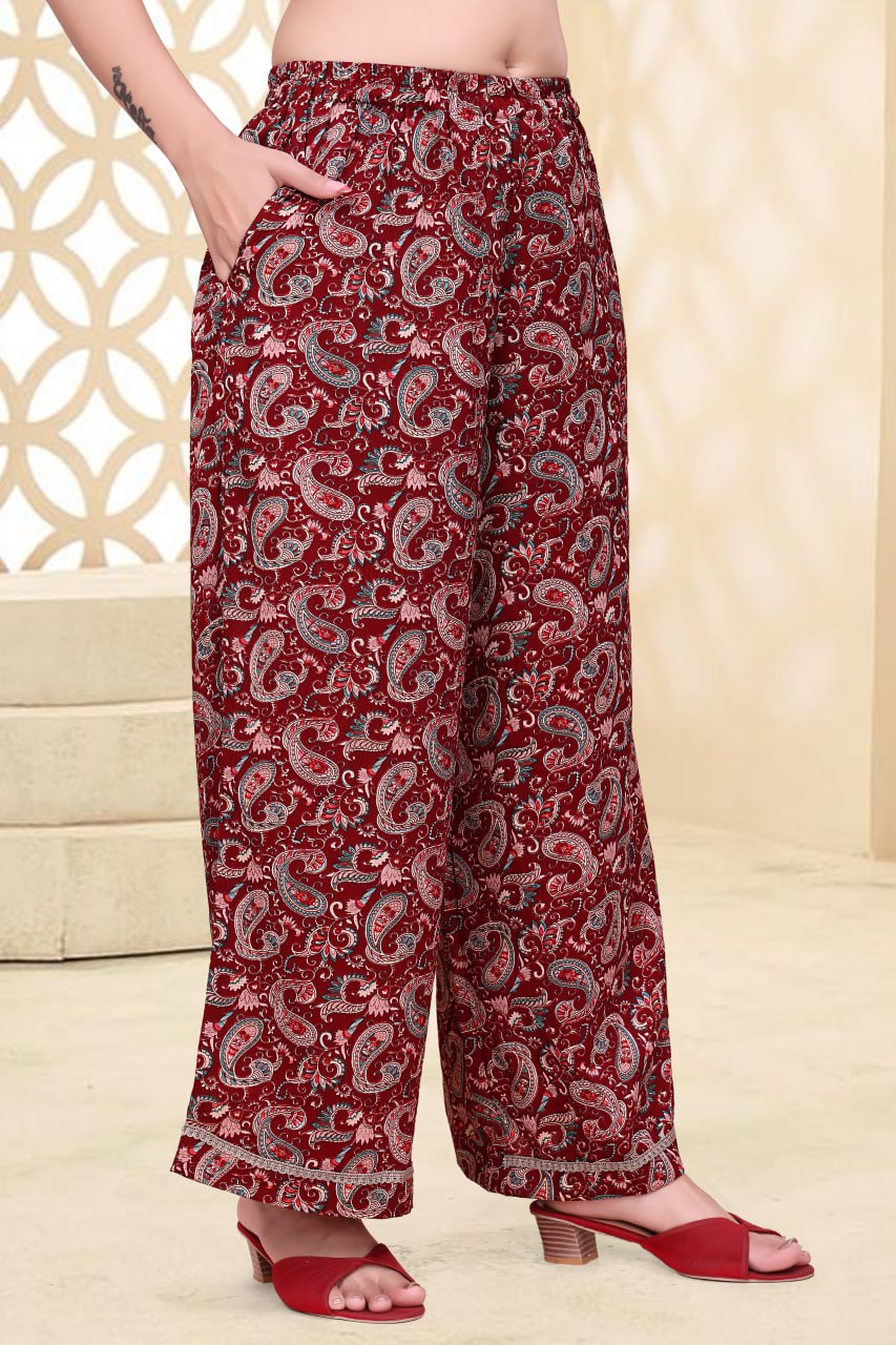 Printed Delta Fabric Co-Ord Set with V Neck