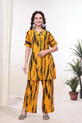 Paisley Printed Delta Fabric Co-Ord Set with V Neck