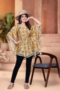 Printed Vertican Kaftan with V Neck