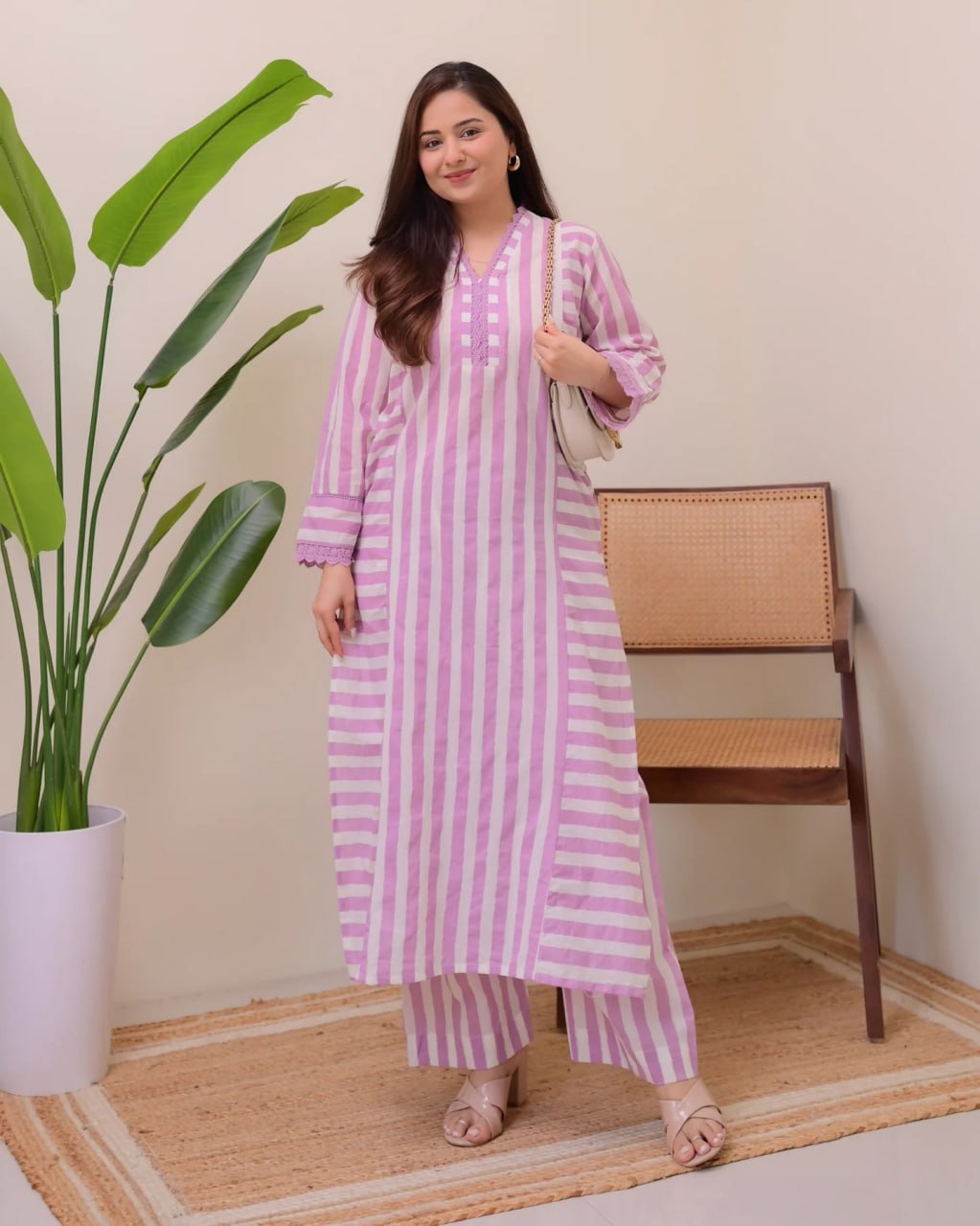 Women's Printed Rayon Straight Kurta with Plazzo Set