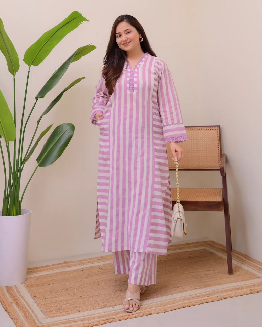 Women's Printed Rayon Straight Kurta with Plazzo Set