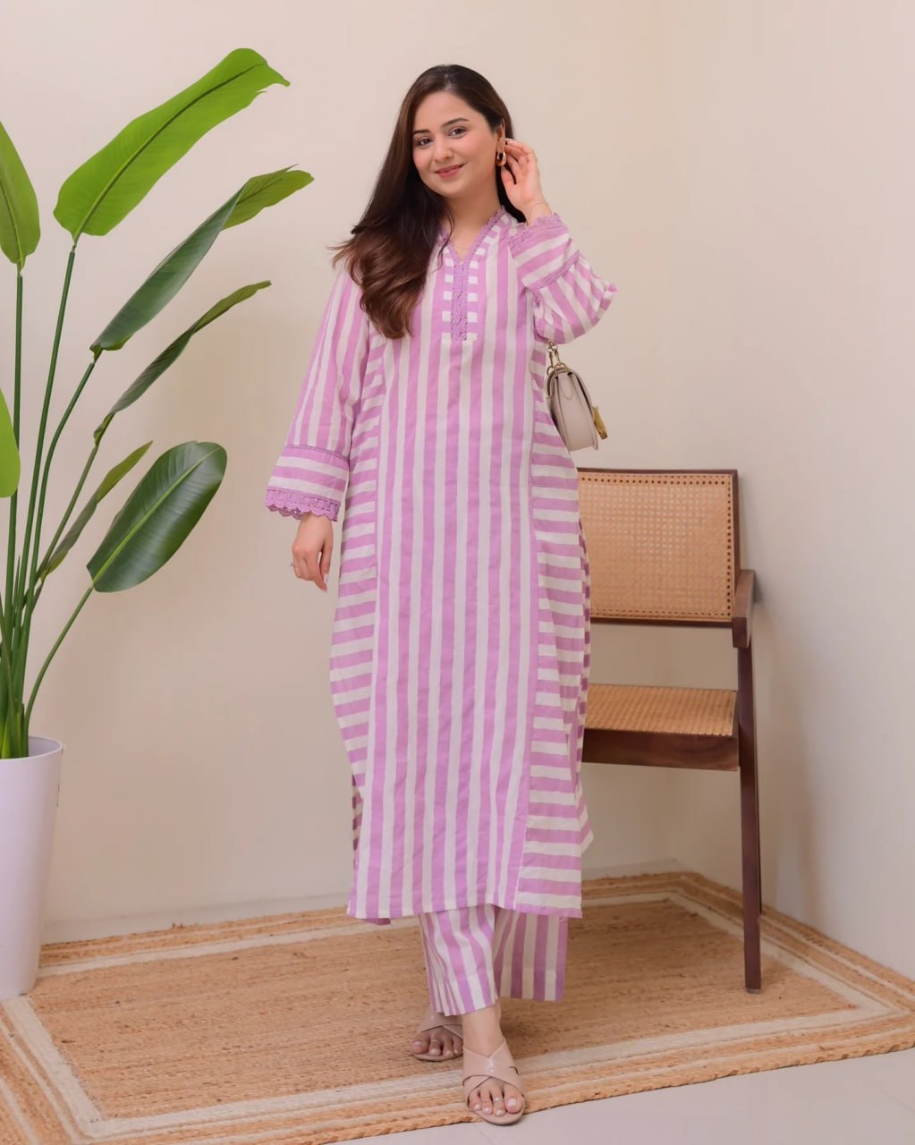 Women's Printed Rayon Straight Kurta with Plazzo Set