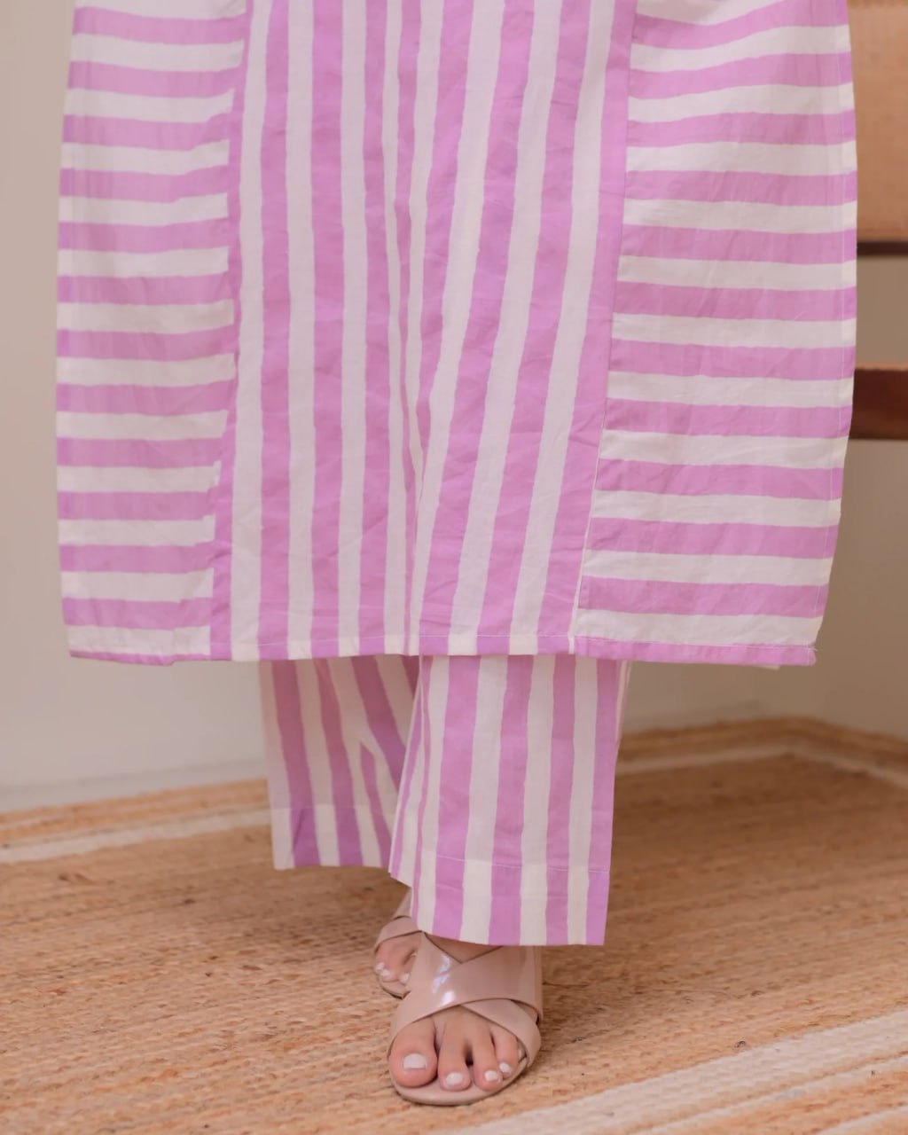 Women's Printed Rayon Straight Kurta with Plazzo Set