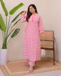 Women's Printed Rayon Straight Kurta with Plazzo Set