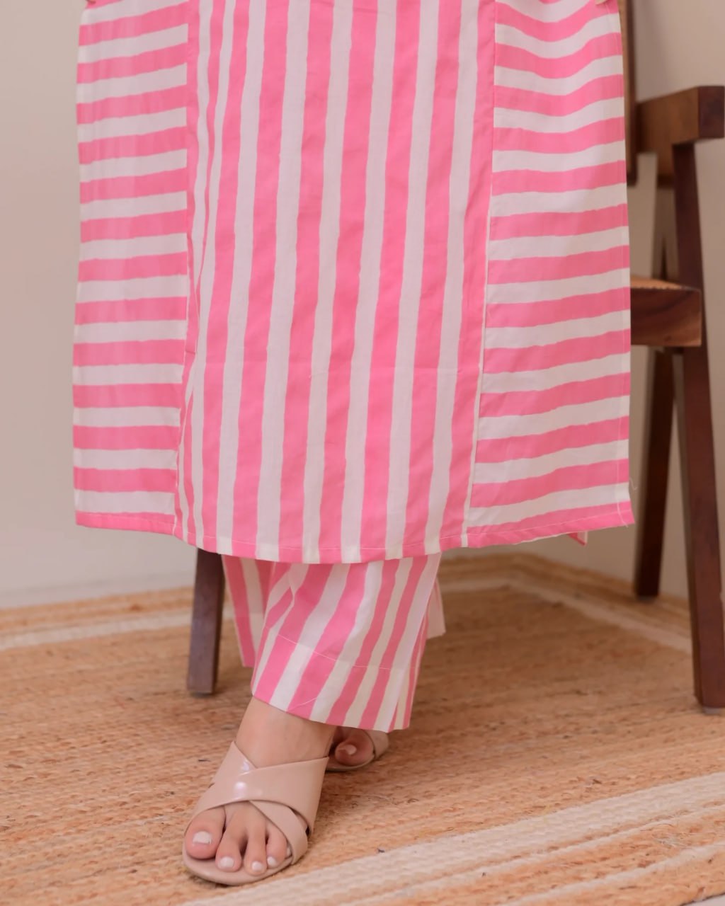 Women's Printed Rayon Straight Kurta with Plazzo Set