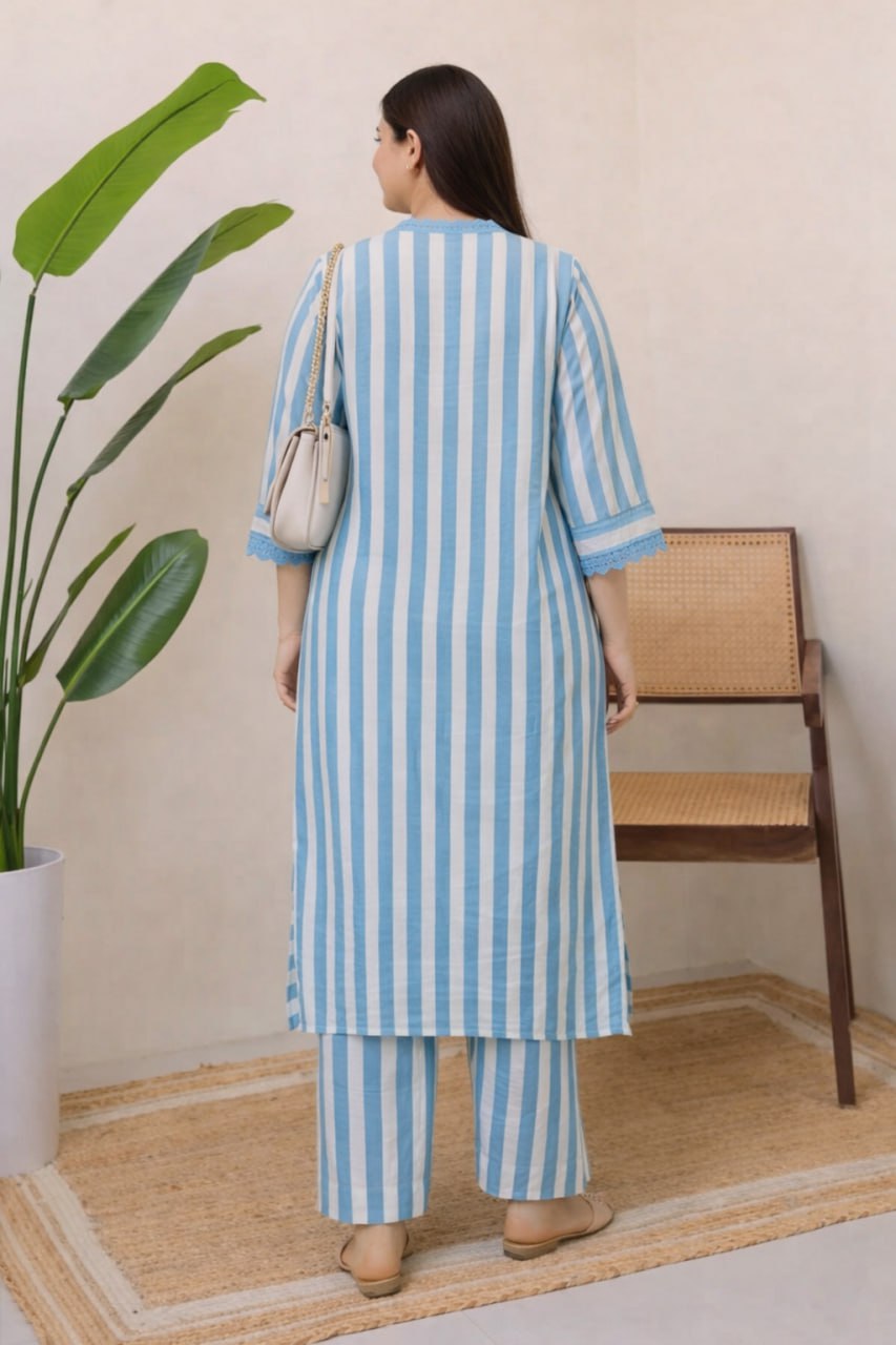 Women's Printed Rayon Straight Kurta with Plazzo Set