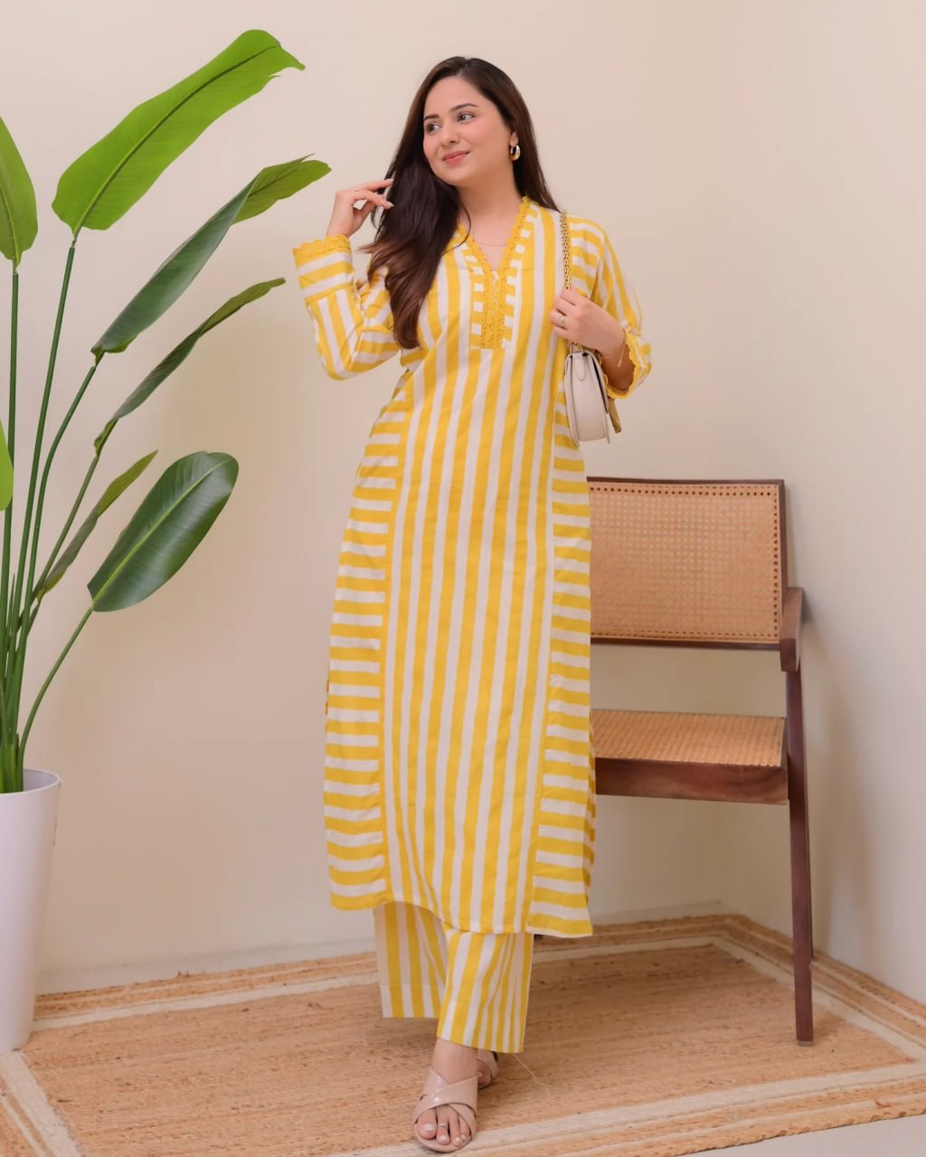Women's Printed Rayon Straight Kurta with Plazzo Set