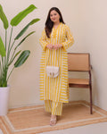 Women's Printed Rayon Straight Kurta with Plazzo Set